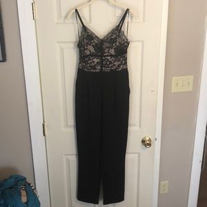 Express Black/nude lace jumpsuit